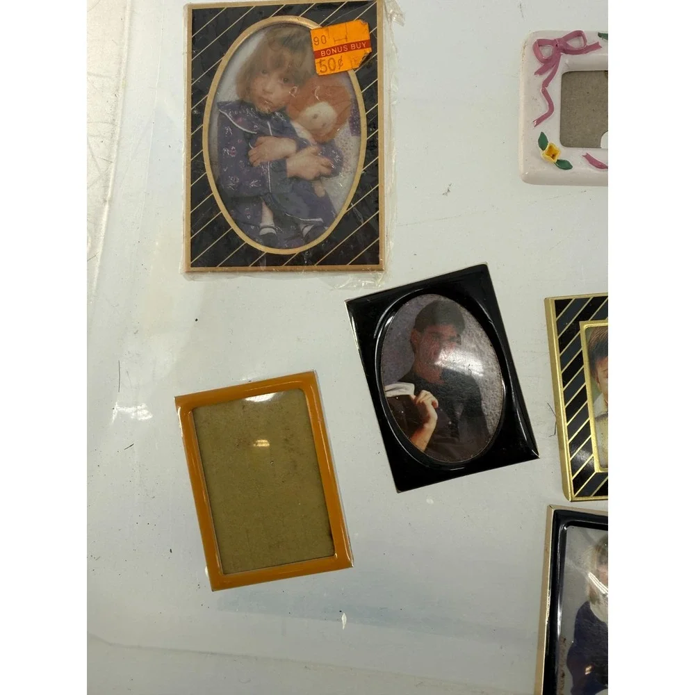 Vintage Miniature Dollhouse Picture Frames Lot of 9 Assorted 1:12 Scale Decor